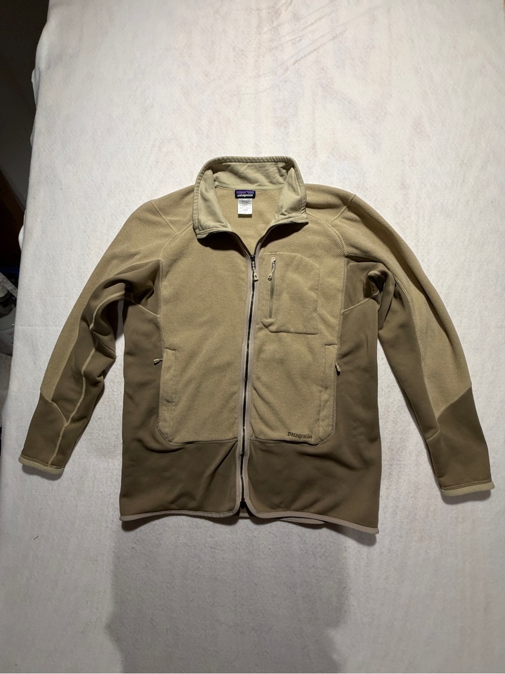 Patagonia Men’s Hybrid Fleece Jacket Polartec El Cap Khaki XL